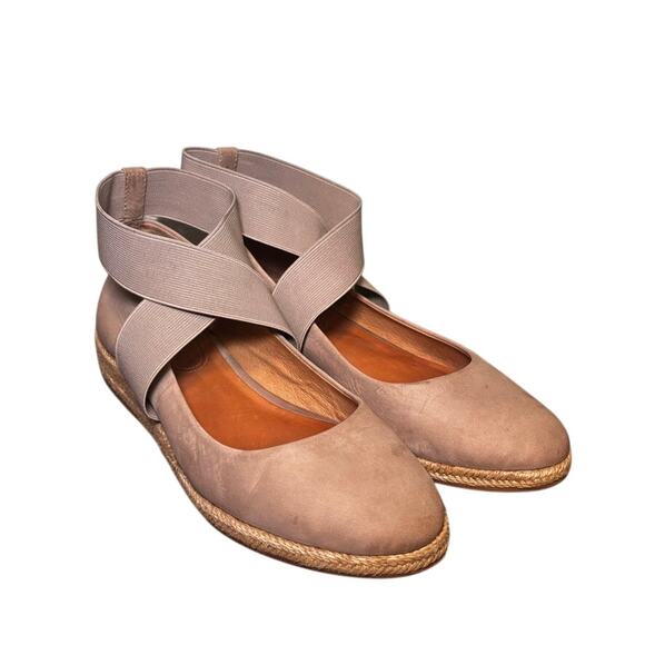 Corso Como Shoes - Corso Como Women's 6M Taupe Espadrille Flat Elastic Strap Shoes Casual Boho